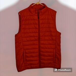 3/$30 ZELOS Red Lightweight Quilted Packable Vest Large